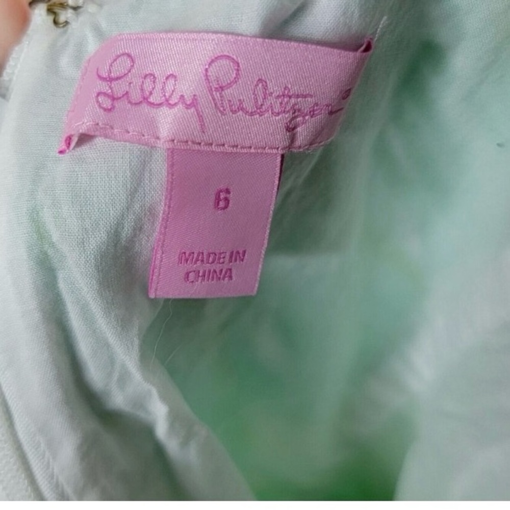 Vintage Lilly Pulitzer Tessa Shift Dress in Green Sheen Fronds Place. Size 6 - Picture 8 of 8